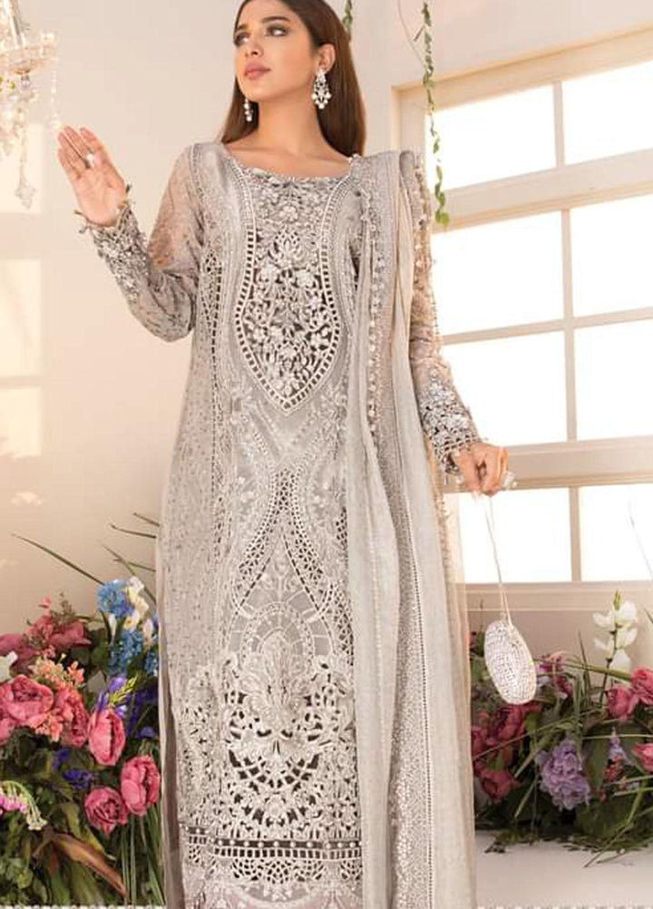 Mbroidered By Maria B Embroidered Organza Suits Unstitched 3 Piece MB21MB 08 - Eid Collection