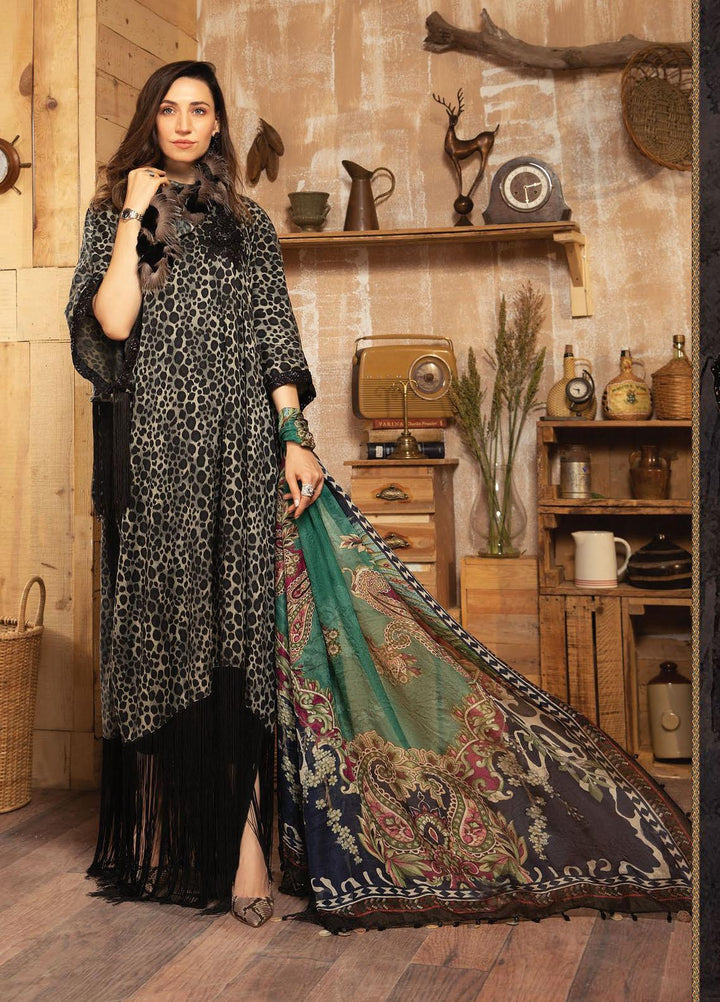 Maria B Embroidered Cottel Suits Unstitched 3 Piece MB21PW 14-B - Winter Collection