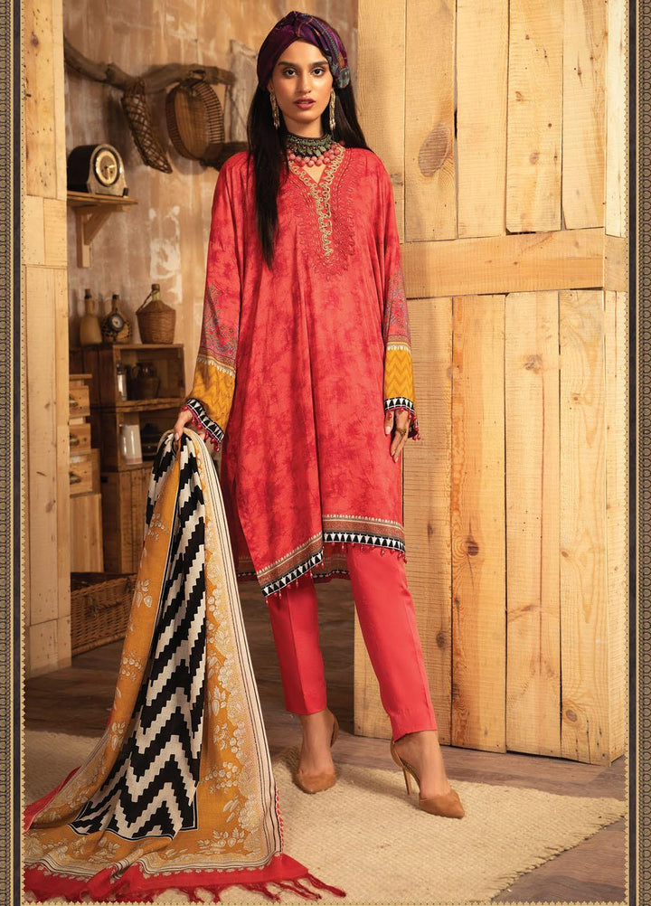 Maria B Embroidered Dobby Linen Suits Unstitched 3 Piece MB21PW 2-A - Winter Collection