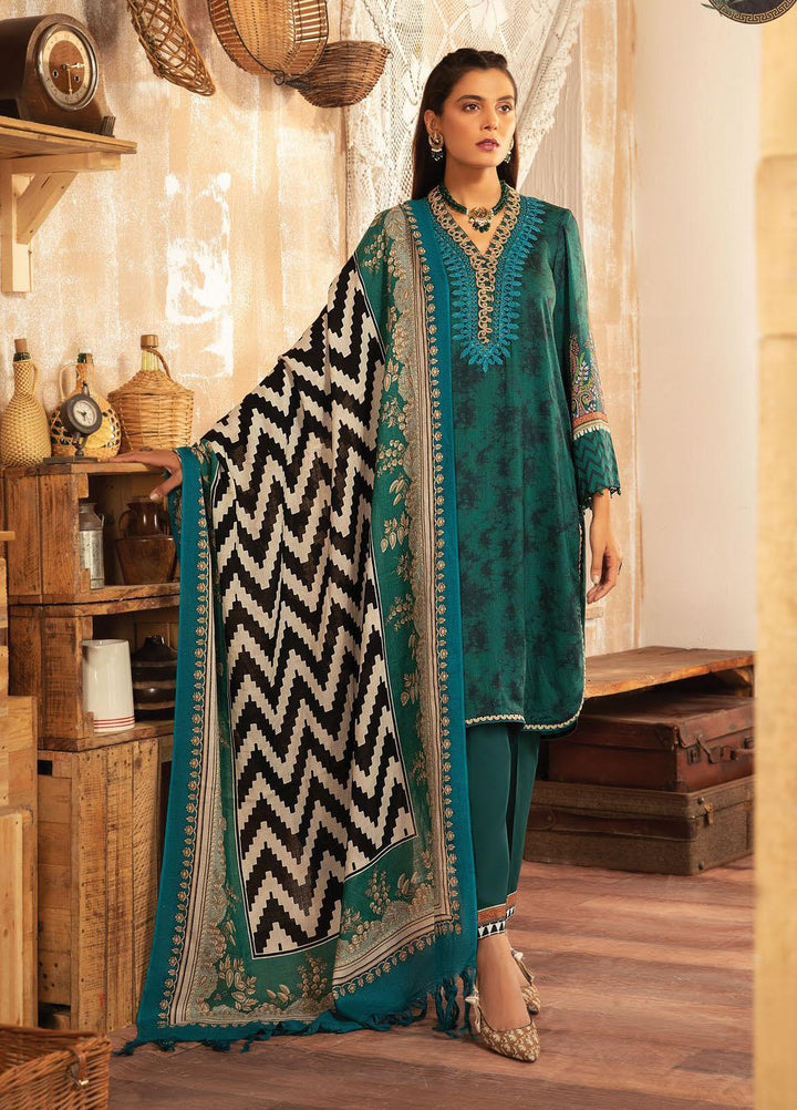 Maria B Embroidered Dobby Linen Suits Unstitched 3 Piece MB21PW 2-B - Winter Collection