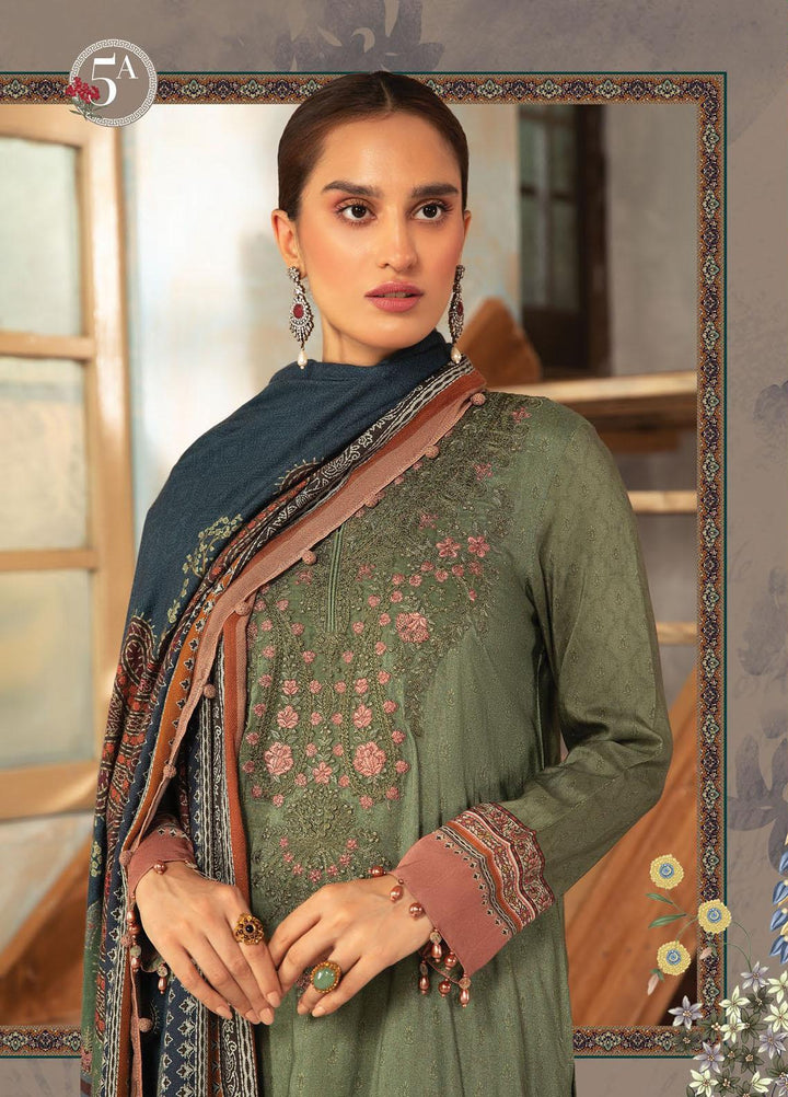 Maria B Embroidered Dobby Linen Suits Unstitched 3 Piece MB21PW 5-A - Winter Collection
