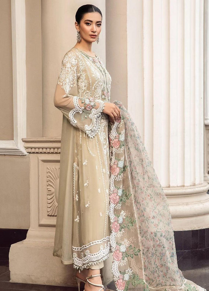 Maria B Embroidered Chiffon Suits Unstitched 4 Piece MB23SC D1 - Luxury Collection