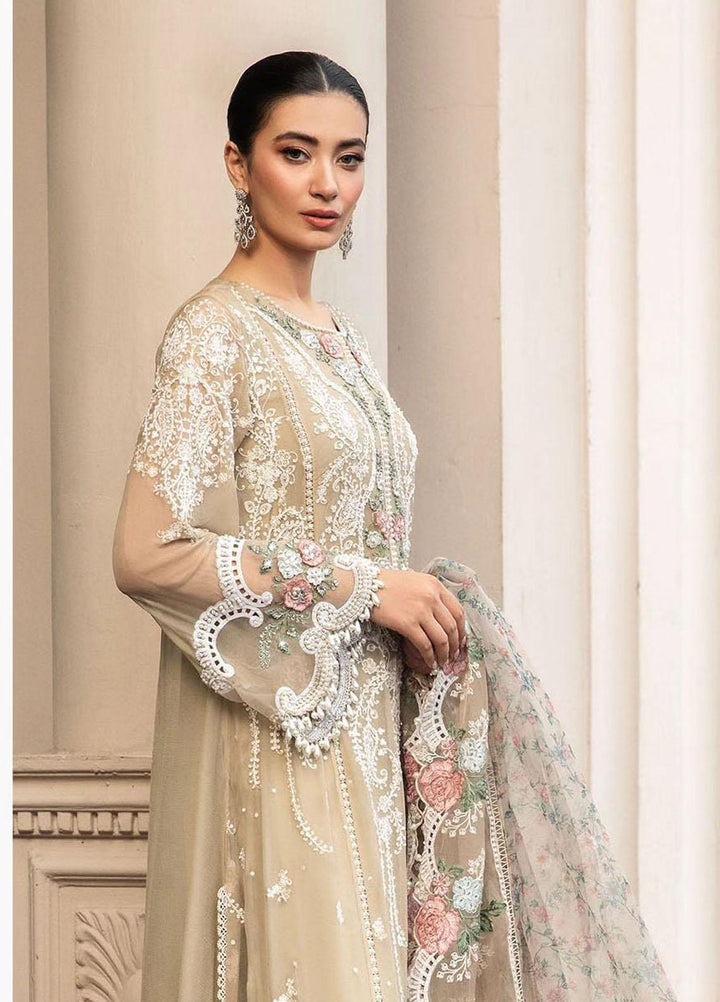 Maria B Embroidered Chiffon Suits Unstitched 4 Piece MB23SC D1 - Luxury Collection