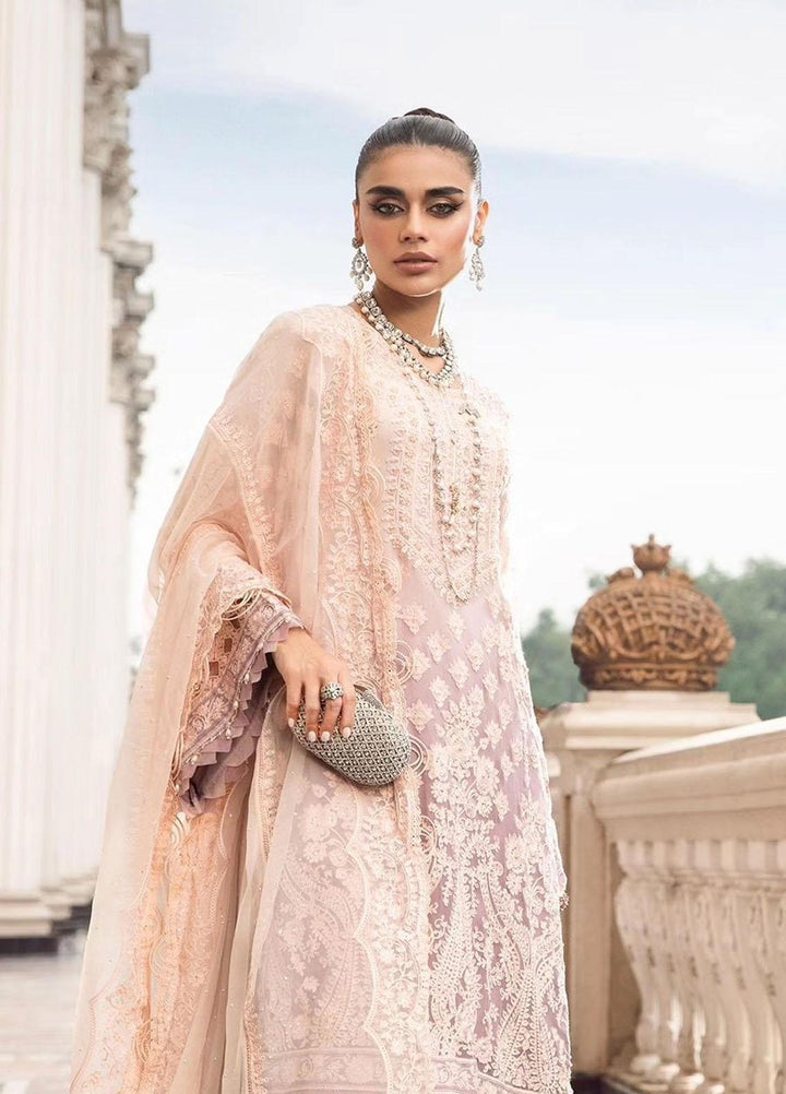 Maria B Embroidered Chiffon Suits Unstitched 4 Piece MB23SC D3 - Luxury Collection