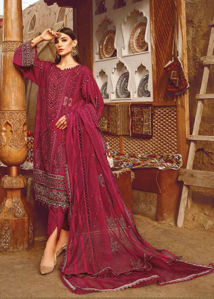 Voyage A Luxe By Maria B Embroidered Lawn Suits Unstitched 3 Piece MB23V 11B - Eid Collection