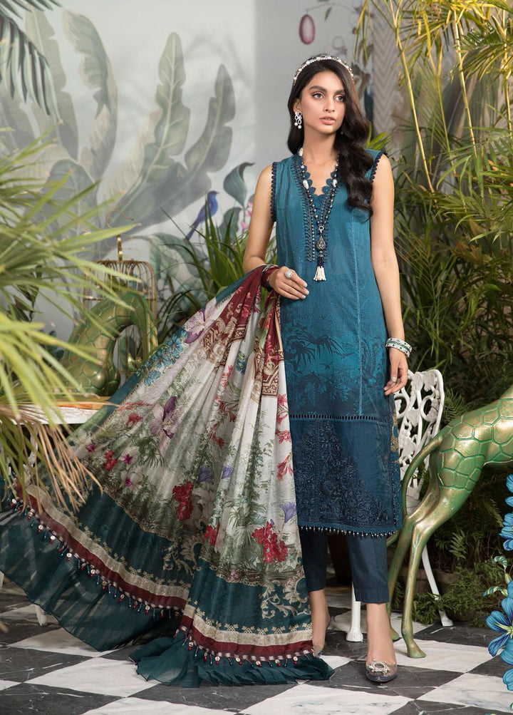 Mprints By Maria B Printed Lawn Suits Unstitched 3 Piece MB21-MP2 1110-B - Summer Collection