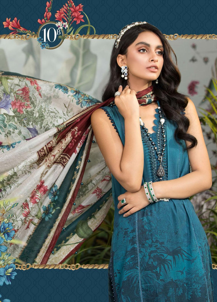 Mprints By Maria B Printed Lawn Suits Unstitched 3 Piece MB21-MP2 1110-B - Summer Collection