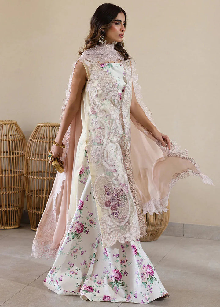 Marine by Faiza Faisal Embroidered Lawn Suit Unstitched 3 Piece FFX25LL Elisha - Summer Collection