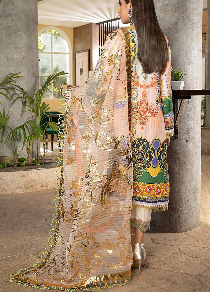 Marjaan By Sifona Embroidered Lawn Suits Unstitched 3 Piece SF21M 01 - Festive Collection