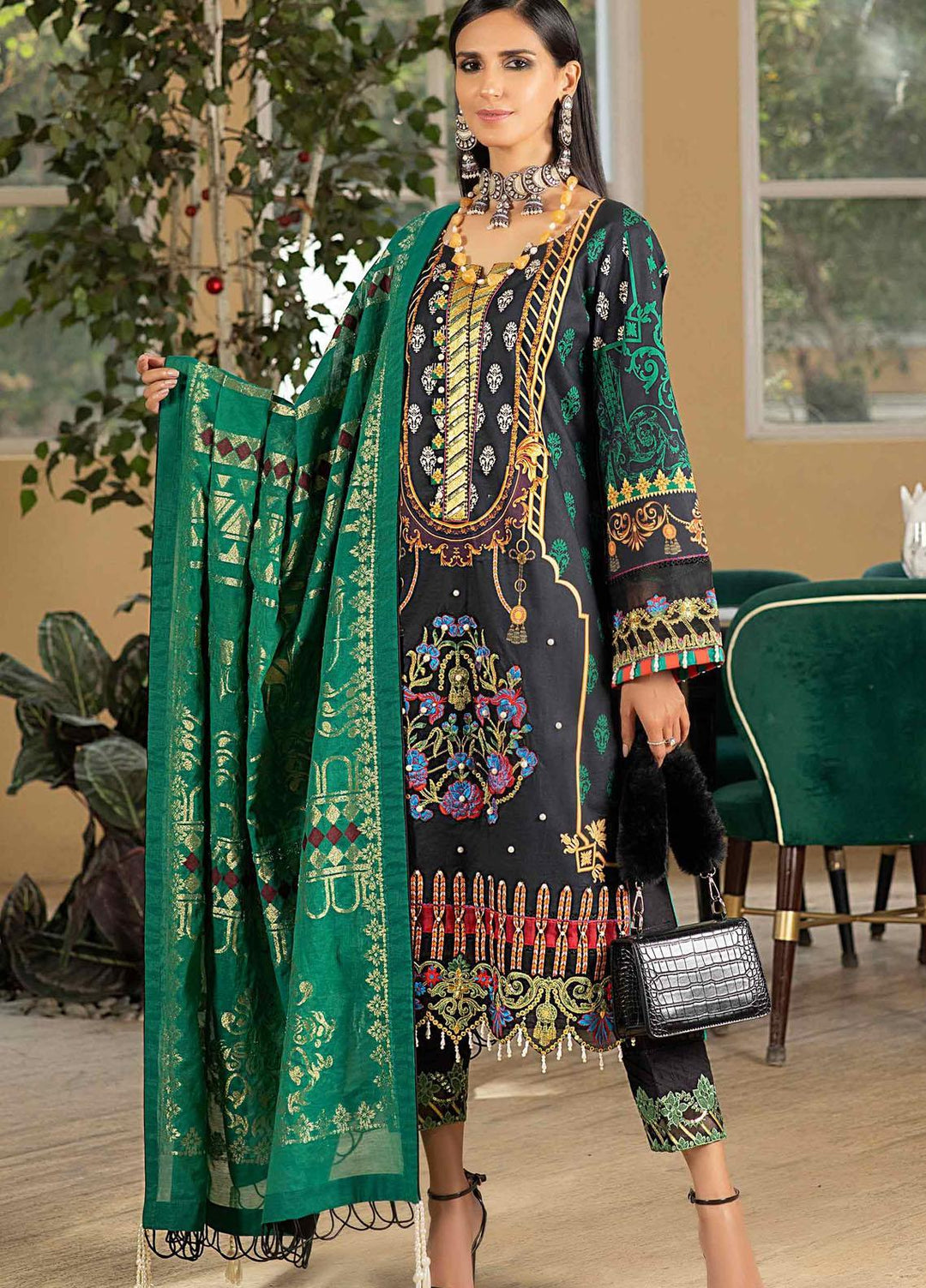 Marjaan By Sifona Embroidered Lawn Suits Unstitched 3 Piece SF21M 03 - Festive Collection