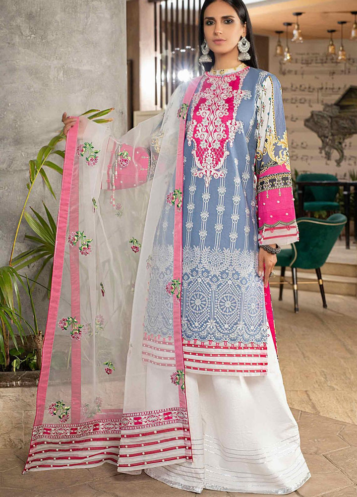 Marjaan By Sifona Embroidered Lawn Suits Unstitched 3 Piece SF21M 10 - Festive Collection