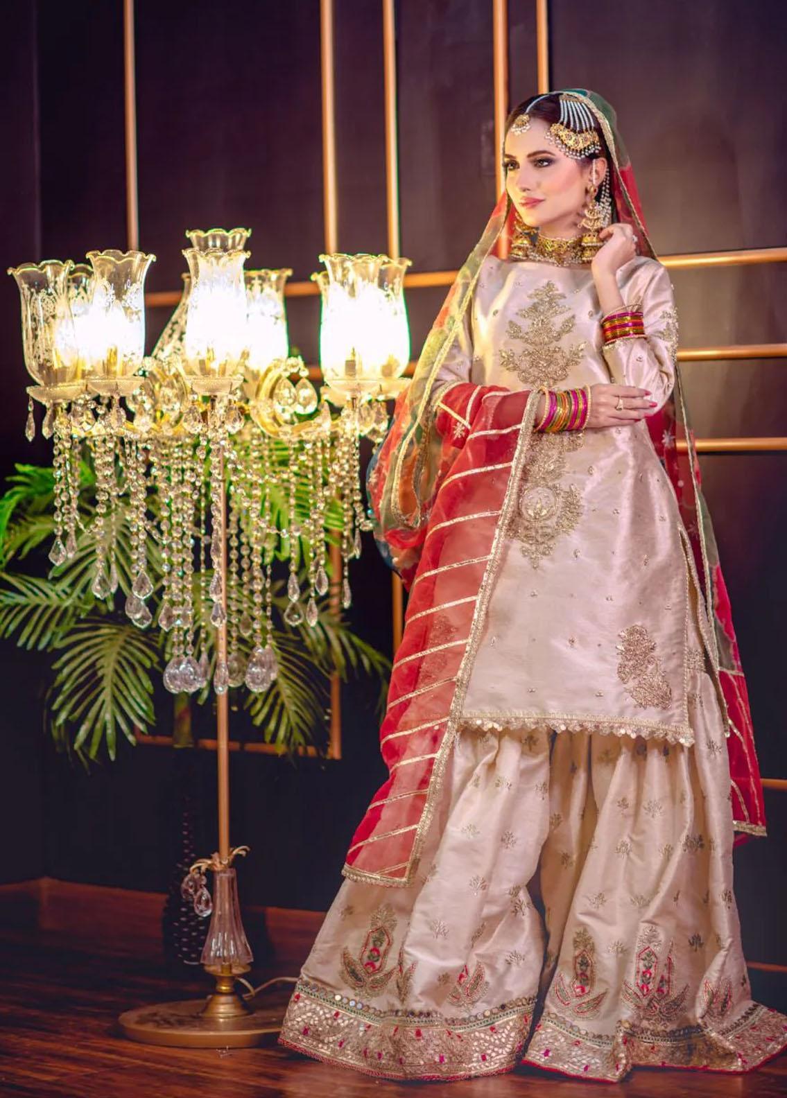 Maroon by Iqra Chaudhry Pret Embroidered Khaadi Net 3 Piece Suit Botanical Canvas
