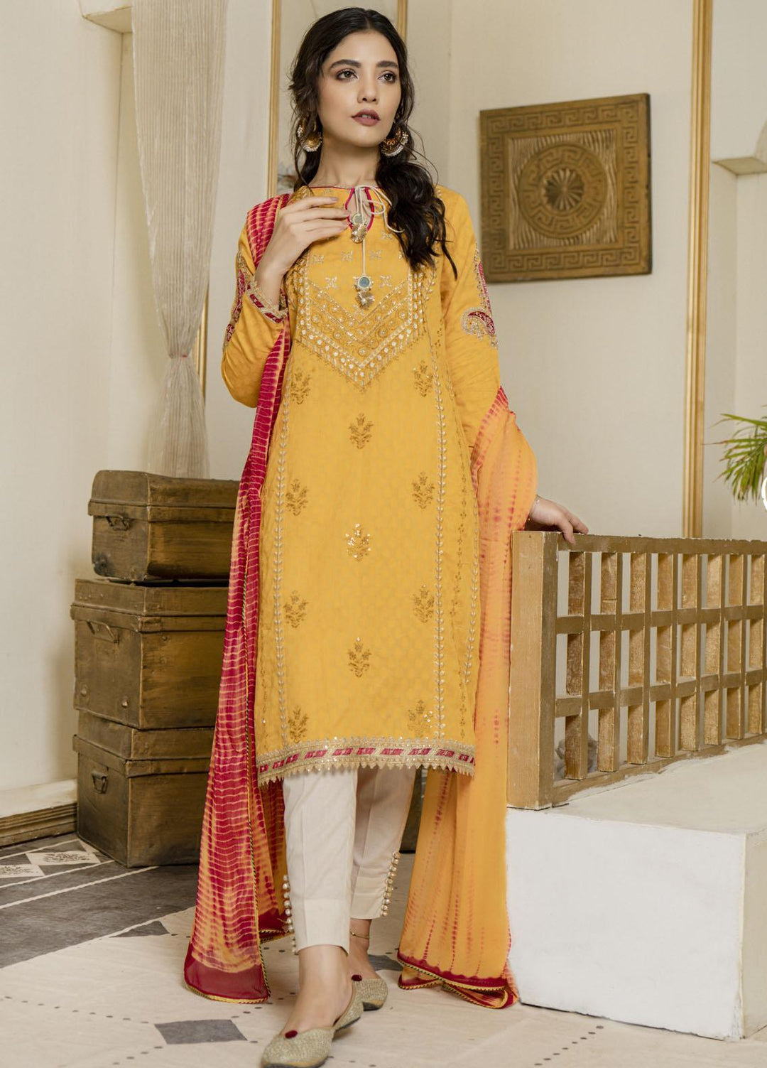 Maroon by Iqra Chaudhry Luxury Pret  Lawn 3 Piece Suit Gul-e-Bahaar