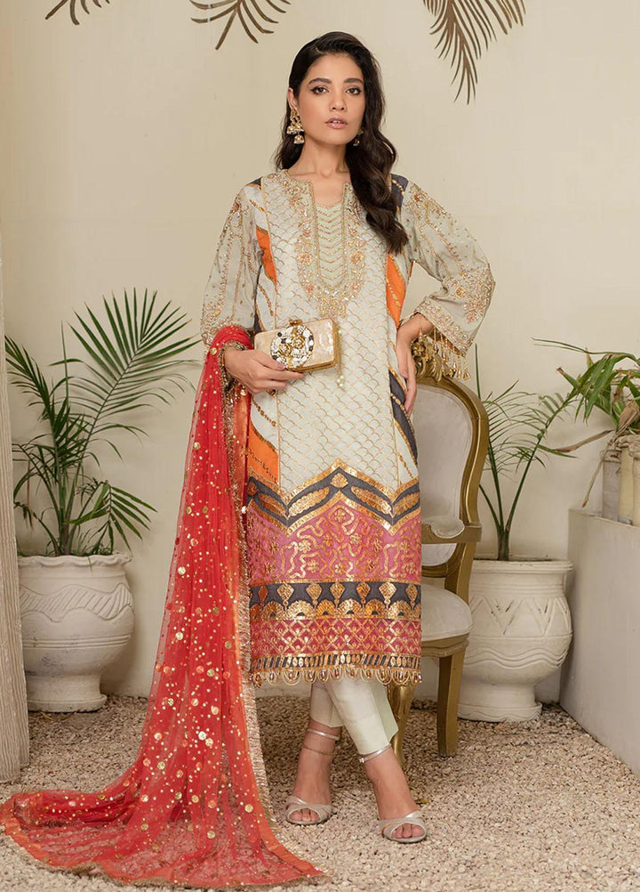 Maroon by Iqra Chaudhry Pret Embroidered Raw Silk 3 Piece Suit Carole