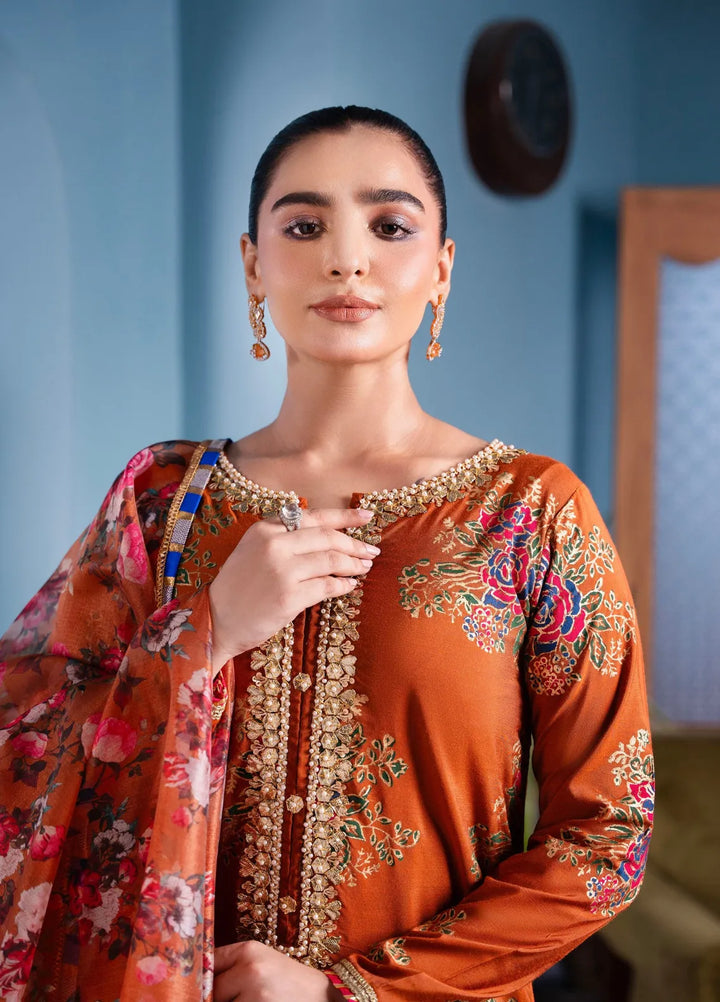 Maroon by Iqra Chaudhry Pret Embroidered Khaadi Silk 3 Piece Suit Layla