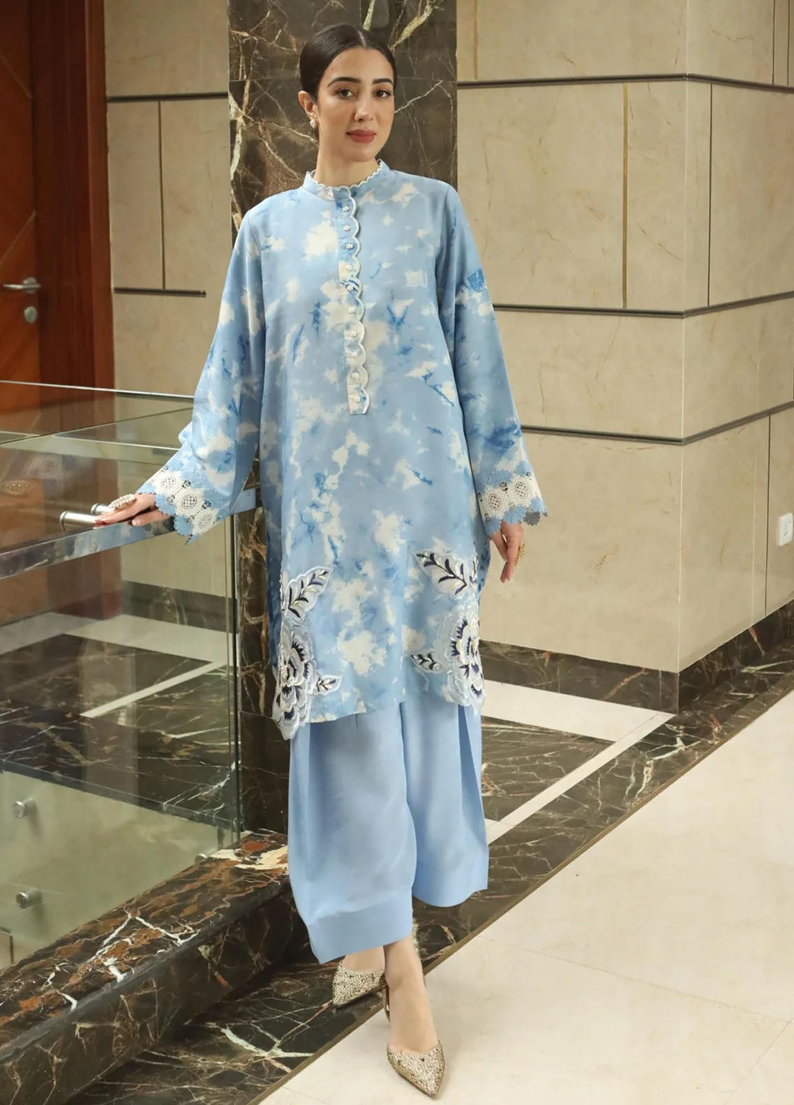 Maroon by Iqra Chaudhry Pret Embroidered Velvet 3 Piece Suit Black Swan main image 0