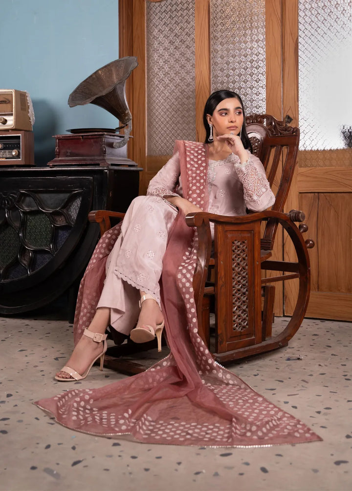 Maroon by Iqra Chaudhry Pret Embroidered Silk 3 Piece Suit Liana