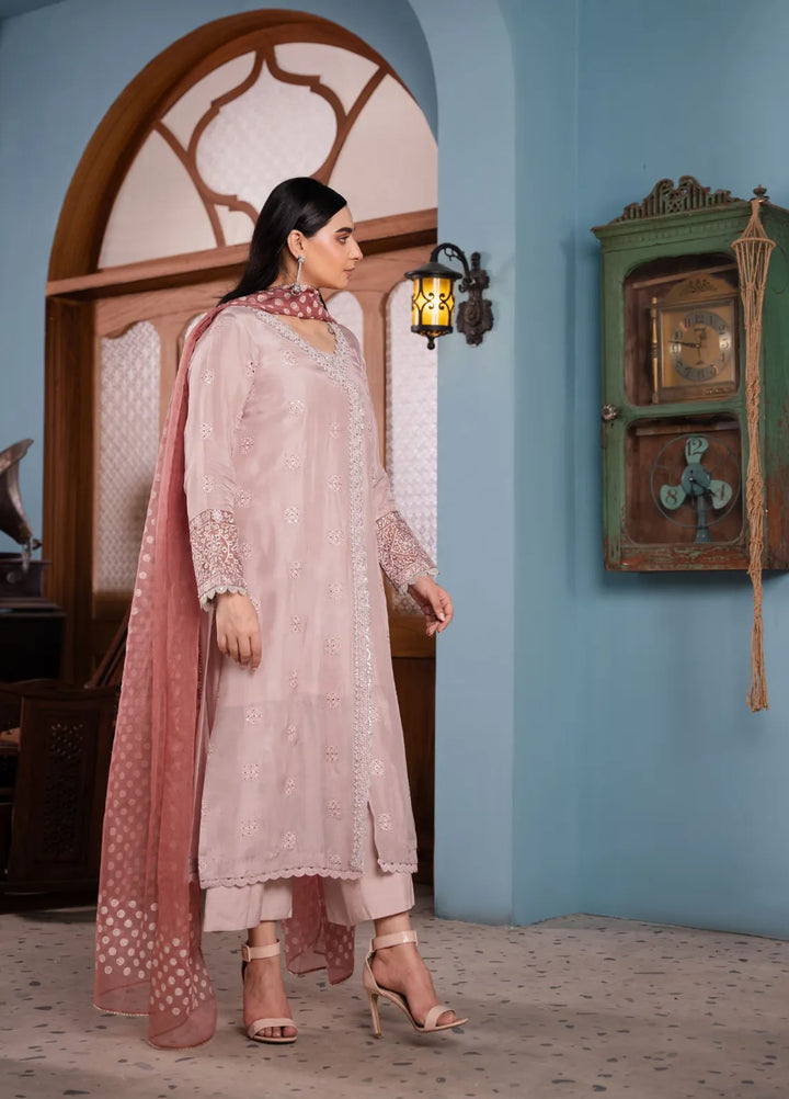 Maroon by Iqra Chaudhry Pret Embroidered Silk 3 Piece Suit Liana