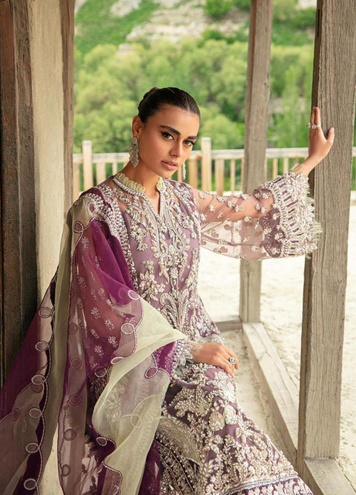 Marwa By Maryam Hussain Embroidered Net Suits Unstitched 4 Piece MH23MW Almas - Luxury Formal Collection