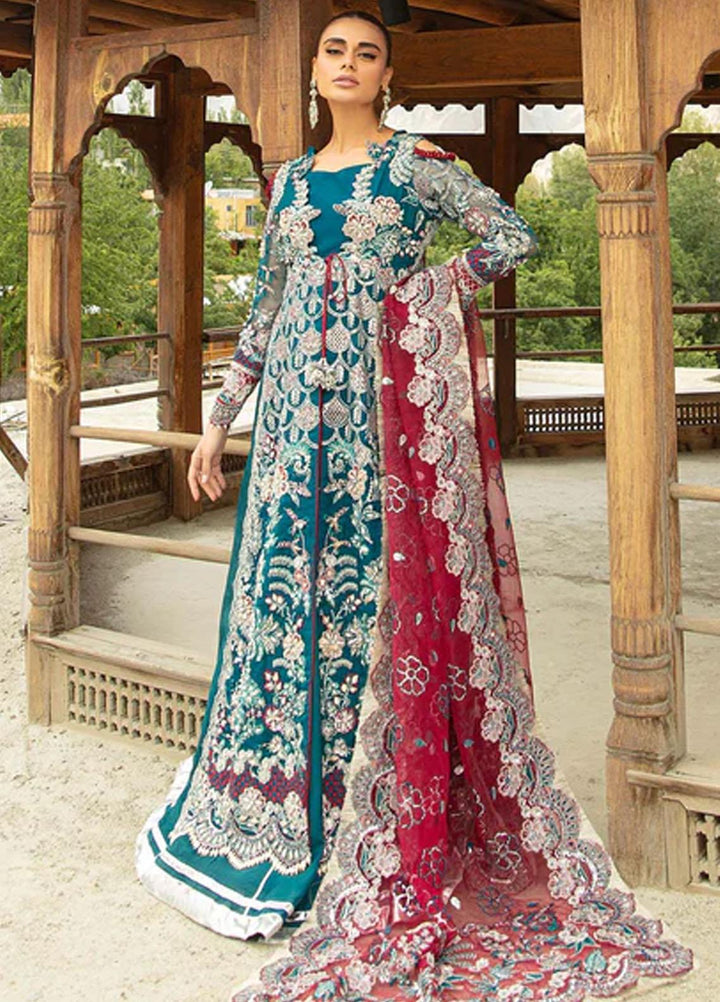 Marwa By Maryam Hussain Embroidered Organza Suits Unstitched 4 Piece MH23MW Gulbano - Luxury Formal Collection