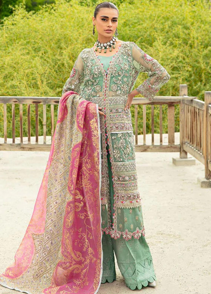 Marwa By Maryam Hussain Embroidered Organza Suits Unstitched 4 Piece MH23MW Dastaan - Luxury Formal Collection