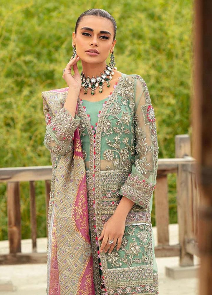 Marwa By Maryam Hussain Embroidered Organza Suits Unstitched 4 Piece MH23MW Dastaan - Luxury Formal Collection