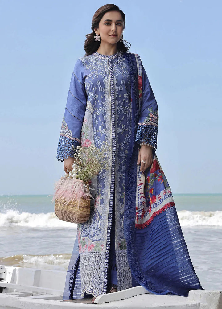 Maryam Hussain Embroidered Lawn Suit Unstitched 3 Piece MH24L D-02 Ayra - Luxury Collection