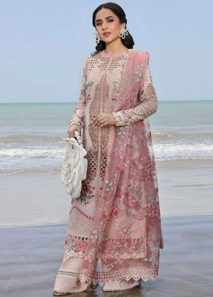 Maryam Hussain Embroidered Lawn Suit Unstitched 3 Piece MH24L D-03 Maya - Luxury Collection