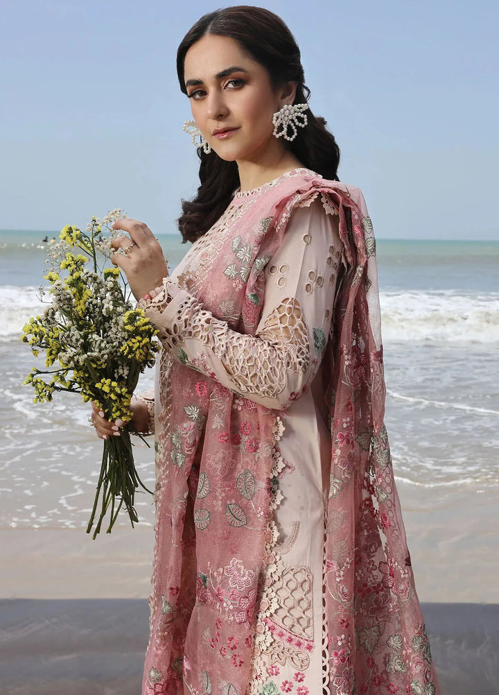 Maryam Hussain Embroidered Lawn Suit Unstitched 3 Piece MH24L D-03 Maya - Luxury Collection