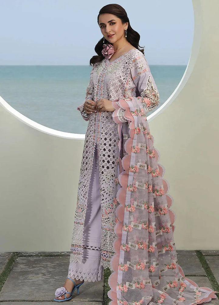 Maryam Hussain Embroidered Lawn Suit Unstitched 3 Piece MH24L D-04 Feroz - Luxury Collection