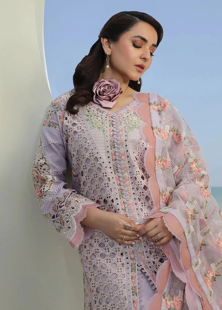 Maryam Hussain Embroidered Lawn Suit Unstitched 3 Piece MH24L D-04 Feroz - Luxury Collection