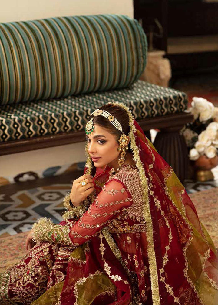 Gulaab By Maryam Hussain Embroidered Net Suits Unstitched 3 Piece MH22G AYNA - Wedding Collection