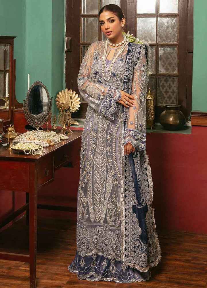 Gulaab By Maryam Hussain Embroidered Net Suits Unstitched 3 Piece MH22G CHANDNI - Wedding Collection