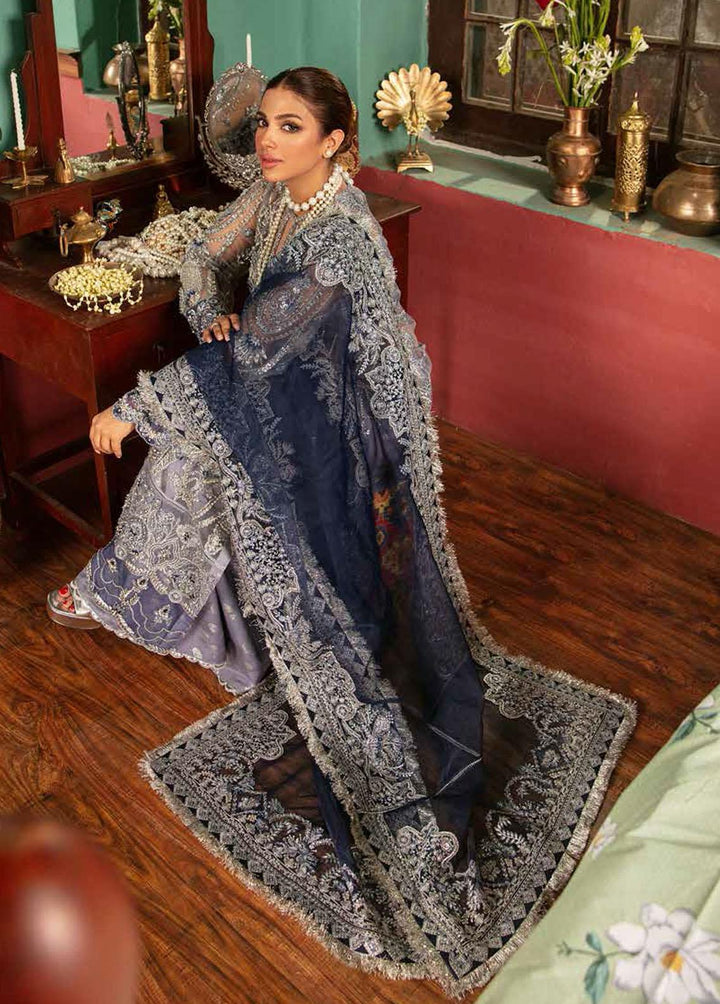 Gulaab By Maryam Hussain Embroidered Net Suits Unstitched 3 Piece MH22G CHANDNI - Wedding Collection