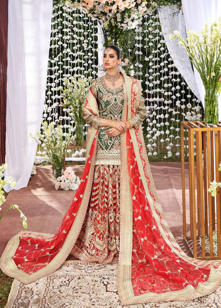 Maryum N Maria Embroidered Net Suits Unstitched 3 Piece MNM21B MBL-0008 Dreamy Wonder - Bridal Collection