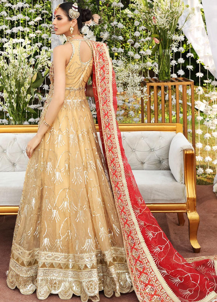 Maryum N Maria Embroidered Net Suits Unstitched 3 Piece MNM21B MBM-0013 Passion Fling - Bridal Collection