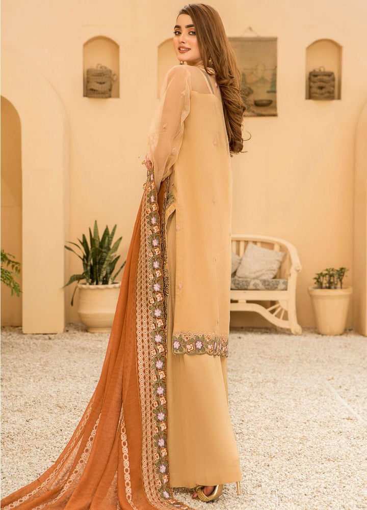 Maryam's Embroidered Organza Suits Unstitched 3 Piece MRM21E-8 EM-07 - Luxury Collection