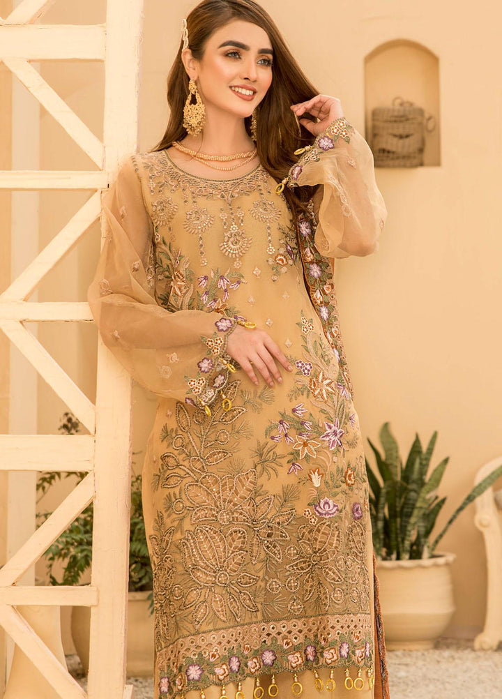 Maryam's Embroidered Organza Suits Unstitched 3 Piece MRM21E-8 EM-07 - Luxury Collection