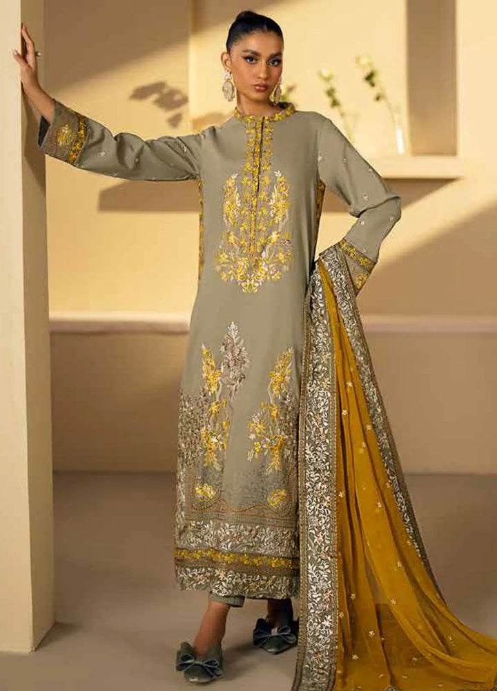 Maryum N Maria Embroidered Lawn Suit Unstitched 3 Piece MNM24EA Rada - Luxury Collection