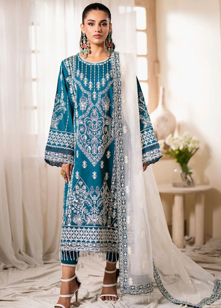 Maryum N Maria Embroidered Lawn Suit Unstitched 3 Piece MNM24EA2 MS24614 Nailah - Festive Collection