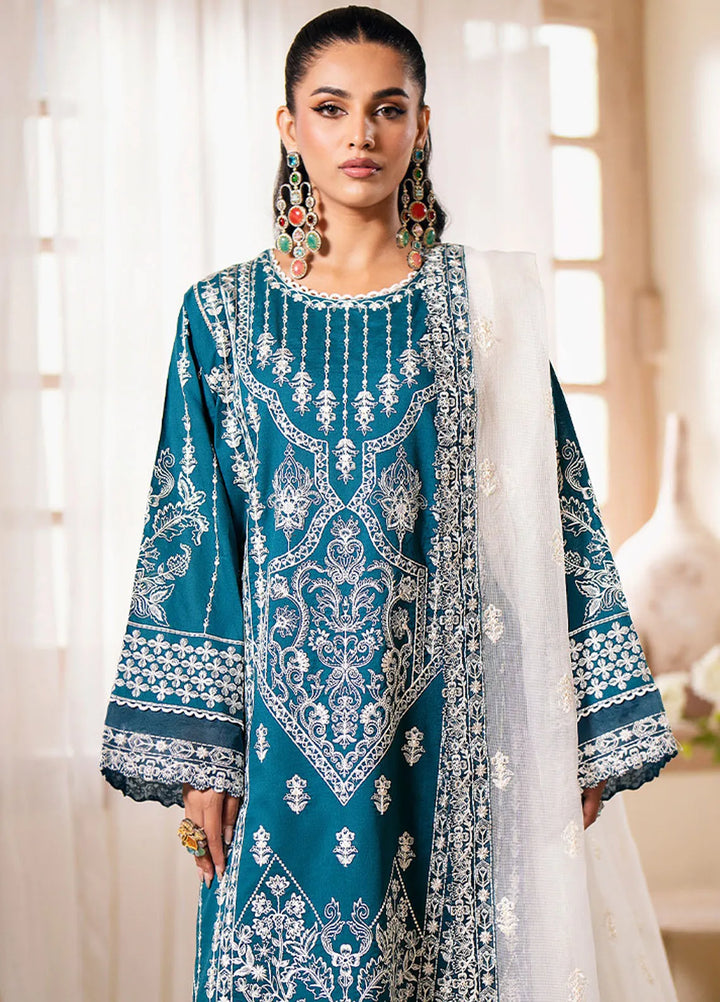 Maryum N Maria Embroidered Lawn Suit Unstitched 3 Piece MNM24EA2 MS24614 Nailah - Festive Collection