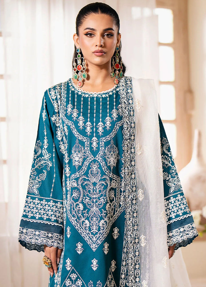 Maryum N Maria Embroidered Lawn Suit Unstitched 3 Piece MNM24EA2 MS24614 Nailah - Festive Collection
