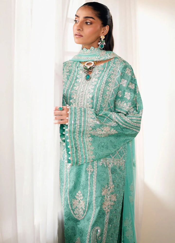 Maryum N Maria Embroidered Lawn Suit Unstitched 3 Piece MNM24EA2 MS24615 Salma - Festive Collection