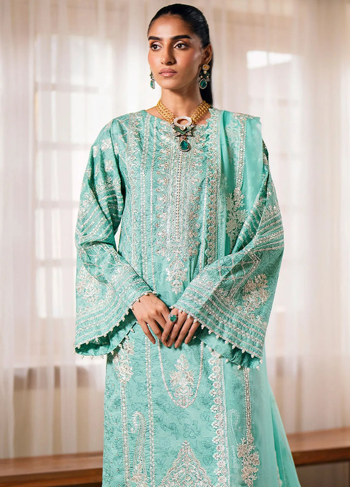 Maryum N Maria Embroidered Lawn Suit Unstitched 3 Piece MNM24EA2 MS24615 Salma - Festive Collection