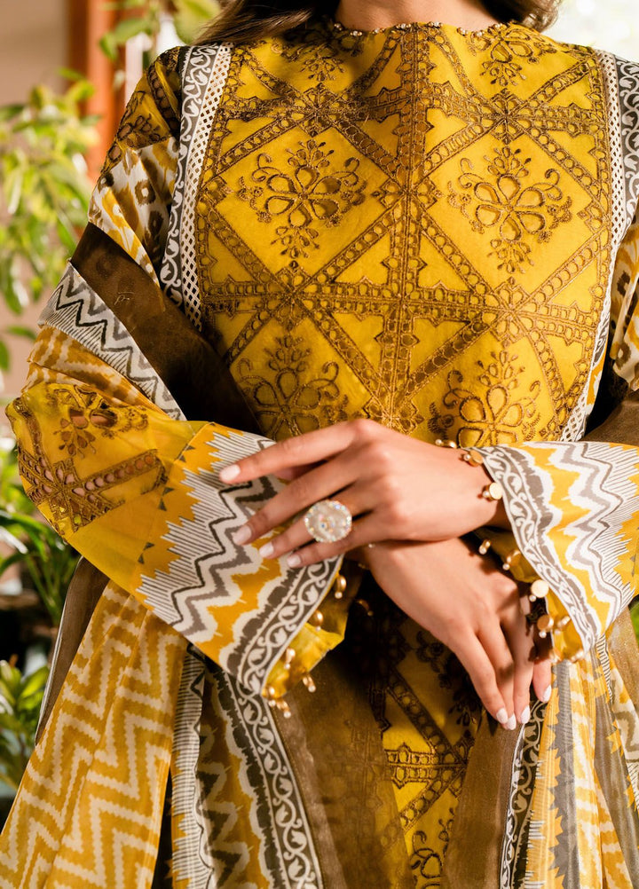 Maryum N Maria Embroidered Lawn Suit Unstitched 3 Piece MNM24LL2 MS24576 Layla - Luxury Summer Collection