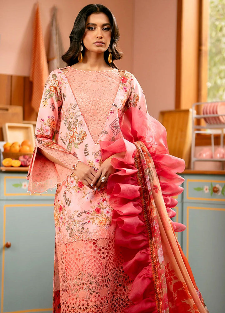 Maryum N Maria Embroidered Lawn Suits Unstitched 3 Piece MNM24LL MS24-578 Sawera - Summer Collection