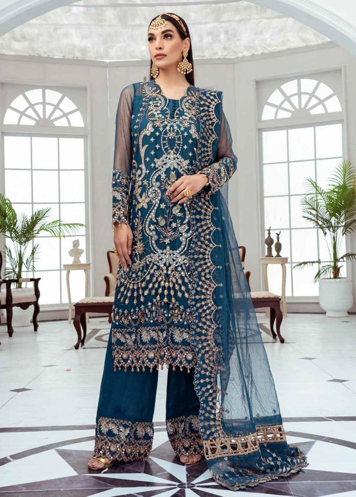 Luminious By Maryum N Maria Embroidered Net Suits Unstitched 3 Piece MNM22LP MFD 82 KAIF - Premium Collection
