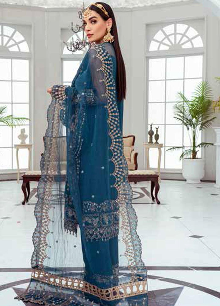 Luminious By Maryum N Maria Embroidered Net Suits Unstitched 3 Piece MNM22LP MFD 82 KAIF - Premium Collection