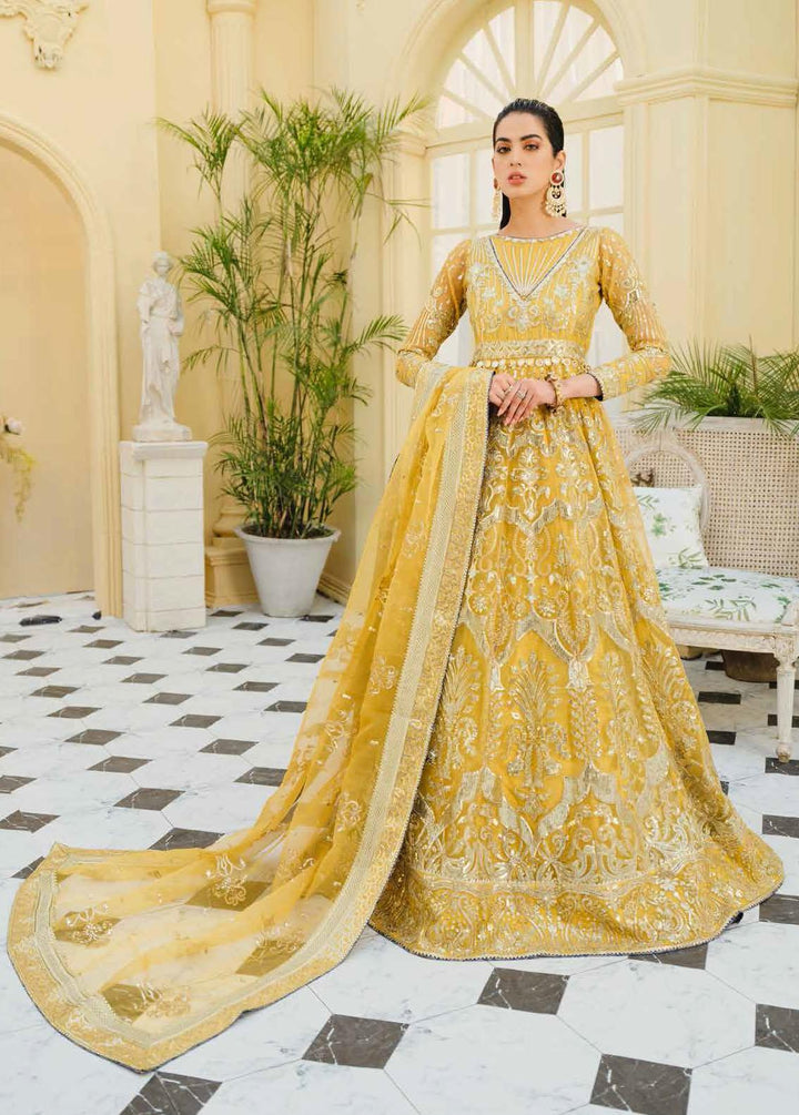 Maryum N Maria Embroidered Organza Suits Unstitched 3 Piece  MNM22L MFM-0015 GILDED PUNCH - Luxury Collection