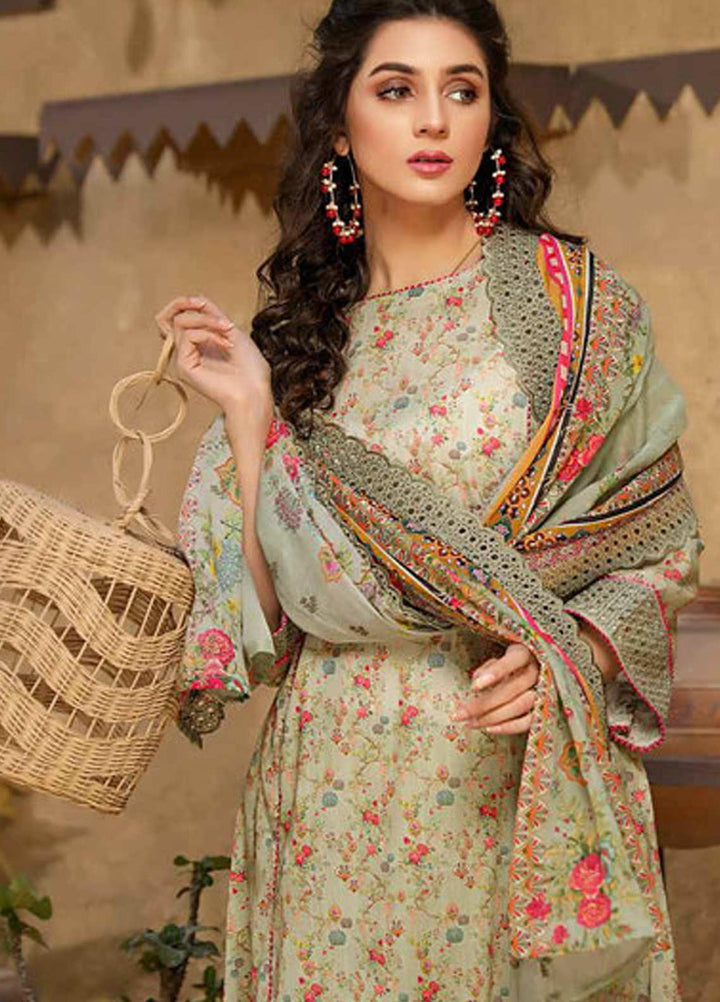 Mashal by Riaz Arts Embroidered Lawn Suits Unstitched 3 Piece RA21MH ML-08 - Summer Collection